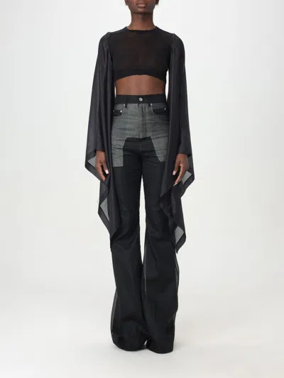 RICK OWENS TOP RICK OWENS WOMAN COLOR BLACK,f44063002