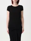 Rick Owens Women Cropped T-shirt In Black