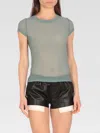 Rick Owens T-shirt  Woman Color Gnawed Blue