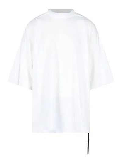 Rick Owens T-shirt With Lace In White