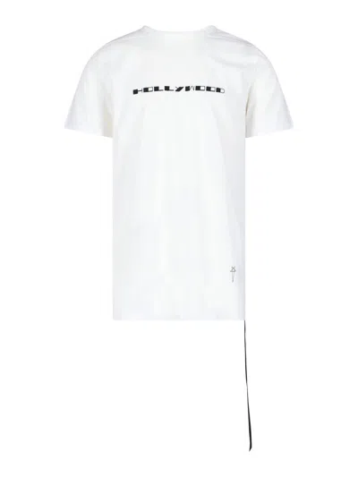 Rick Owens T-shirt With Lace In White