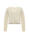 Rick Owens Relaxed Fit V-neck Sweater With Ribbed Accents In Gold