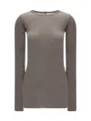 Rick Owens Cotton Crew Neck Slim Fit Jersey