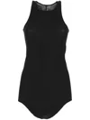 Rick Owens Basic Viscose Blend Jersey Tank Top In Black