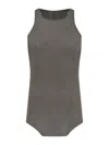 Rick Owens Sleeveless Round Neckline Seam Detailing In Brown