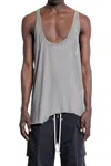 Rick Owens Man Grey T-shirts & Tank Tops In Beige
