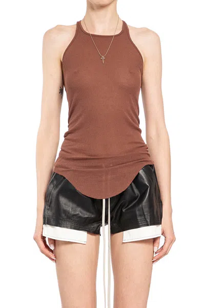 Rick Owens T-shirts & Tank Tops In Brown