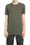 Rick Owens Man Green T-shirts & Tank Tops In Green