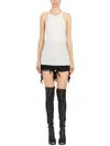 Rick Owens Tank Top Racer In Cotone In White
