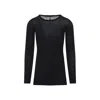 Rick Owens Long-sleeved Top With Subtle Back Closure In Black