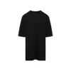 Rick Owens Relaxed Fit Oversized T-shirt With Classic Crew Neckline In Black