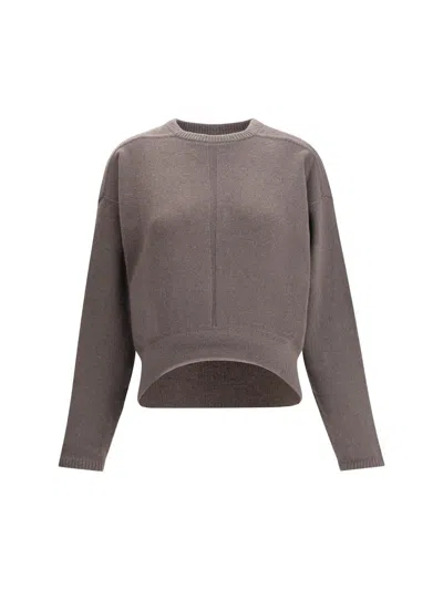 Rick Owens Wool And Cashmere Sweater In Gray