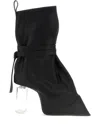Rick Owens Ankle Boots With Clear Heel And Pointed Toe In Black