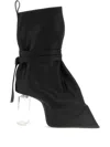 Rick Owens Ankle Boots With Clear Heel And Pointed Toe In Black
