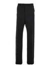 Rick Owens Wide-leg Tailored Wool Pants With Pleat Detail In Black