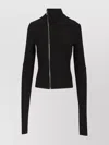 Rick Owens Tailored Jacket With High Collar And Long Sleeves In Blue