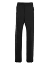 Rick Owens Wide-leg Tailored Wool Pants With Pleat Detail In Black