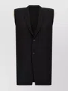 Rick Owens Tailored Sl Sleeveless Jacket With Back Belt