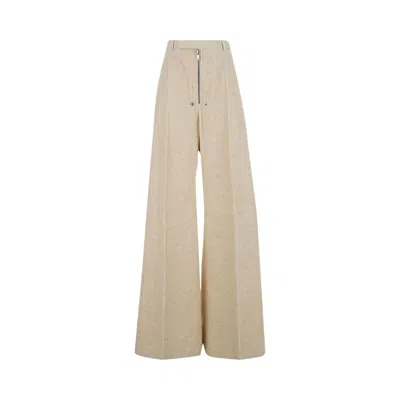 Pre-owned Rick Owens Tailored Wide Belas 'natural' | Cream | Women's Size 38 In White