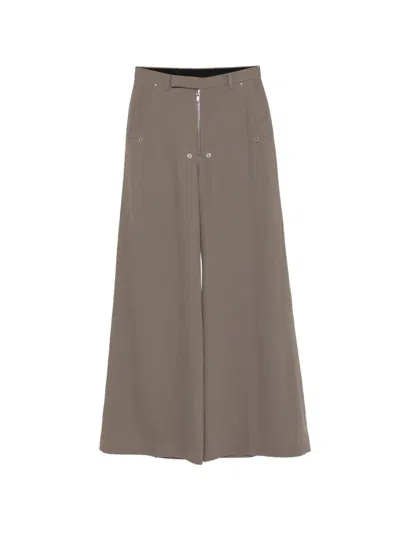 Rick Owens "tailored Wide Belas" Trousers In Brown