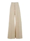 Rick Owens Trousers Wide-leg Button Detail In Neutral