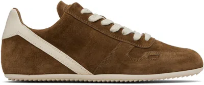 Rick Owens Tan Concordians Minimal Sneakers In Brown