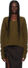 Rick Owens Tommy V-neck Jumper In 62 Honey