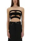 Rick Owens Bandeau Top Featuring Cut-out Design In Black