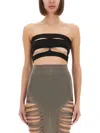 Rick Owens Tanja Bandeau Top In Brown