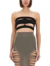 Rick Owens Bandeau Top Featuring Cut-out Design In Multi