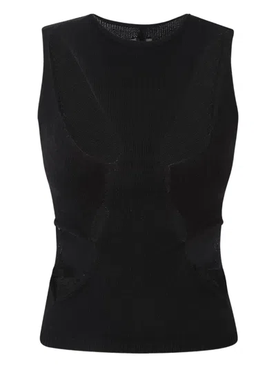 Rick Owens Tanja Cut-out Top In Black