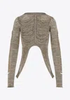 Rick Owens Metallic Finish Avant-garde Top With Dramatic Silhouette In Metallic