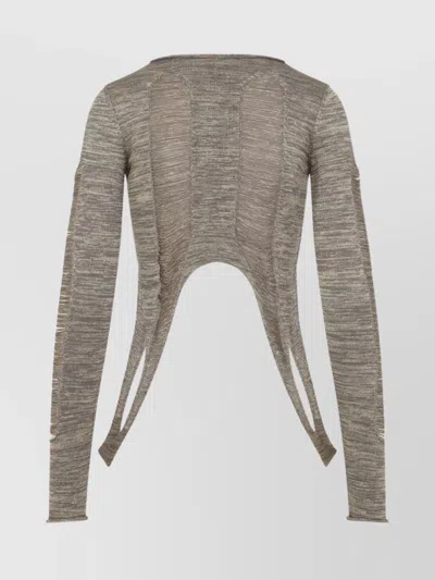 RICK OWENS TANJA LS TOP ASYMMETRIC HEM