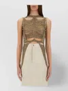 Rick Owens Gold Wool Blend Tops In Multi