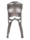 Rick Owens Gray Hollywood Tanja Tank Top In Gray