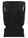 Rick Owens Tanja Black Wool Top In Black