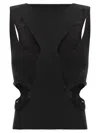 Rick Owens Tanja Black Wool Top In Black
