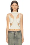 Rick Owens Tanja Cutout Top In White