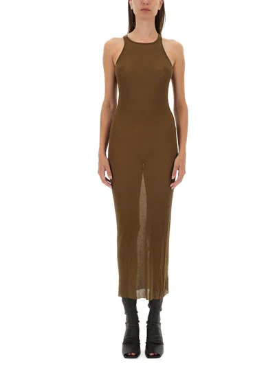 Rick Owens Tank Dress In Brown