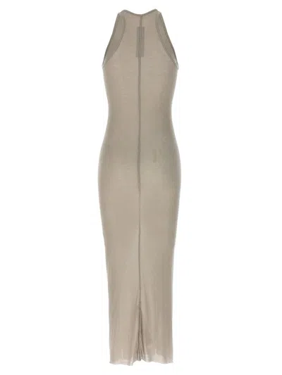 Rick Owens Off-white Tank Midi Dress In Beige