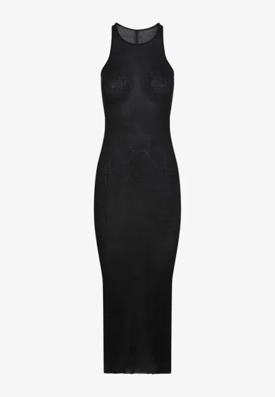 Rick Owens Tank Midi Dress In Black