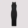 Rick Owens Drkshdw Ribbed Tank Midi Dress In Black