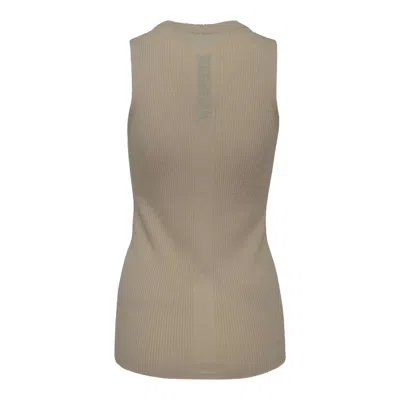 Rick Owens Tank Ribbed Knit In Gray