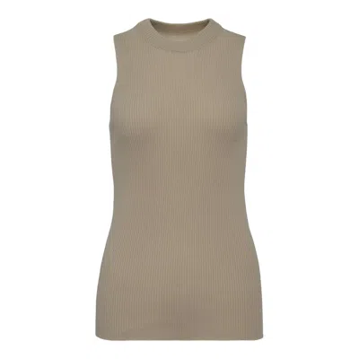 Rick Owens Tank Ribbed Knit In Gray