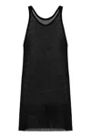 Rick Owens Sleeveless Knit Top Sheer Fabric