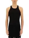 Rick Owens Racerback Cotton Top With Modern Silhouette