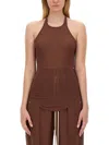 Rick Owens Women Tank Top In Brown