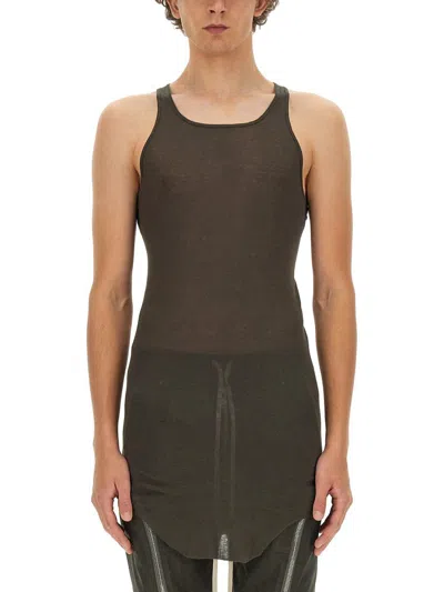 Rick Owens Tank Top In Brown