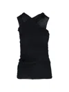 Rick Owens Top With Crossover In Black