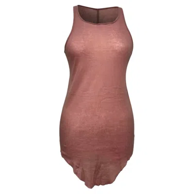 Rick Owens Tank Top In Pink Cotton In Brown